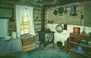 Postcard Prairie Homestead Historic Site Interior Home Sod Dugout South Dakota