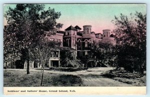 GRAND ISLAND, Nebraska NE ~ SOLDIERS and SAILORS HOME 1912 Postard