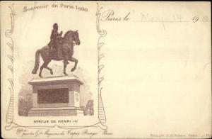 Paris 1900 Expo? Statue de Henri IV Postcard