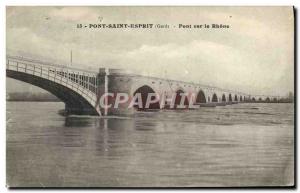 Old Postcard Pont Saint Esprit Pont Sur Le Rhone