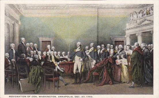 Resignation Of General Washington Annapolis 23 December 1783