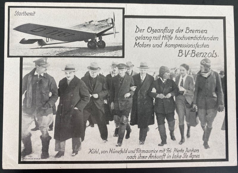 Mint PPC Germany Postcard Early Aviation Bremen Exhibition Junker 