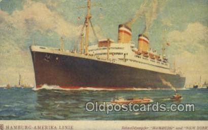 Hamburg Hamburg Amerika Line, Ship Ocean Liners 1938 light indentation in car...