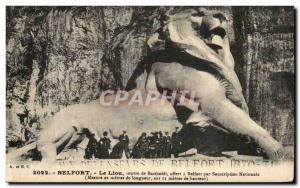 Old Postcard Belfort Lion Work of Bartholdi