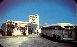 Key West Florida FL Greyhound Key Post House Bus Vintage Postcard