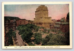 Sun Life Building and Dominion Square, Montreal Canada,  Postcard  P6