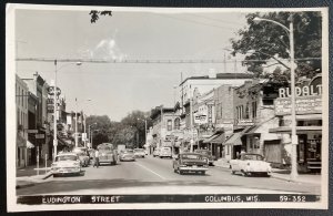 Mint Columbus WI USA RPPC Real Picture Postcard Main Street View