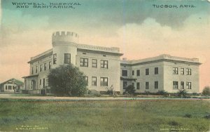 Hand Colored Tucson Arizona Whitwell Hospital Sanitarium 1910 Postcard 7332