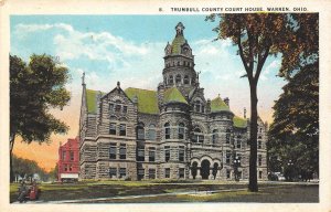 Warren Ohio c1920 Postcard Trumbull County Court House