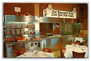 Vintage 1950's Postcard Miller's Smorgasbord Restaurant Lancaster Pennsylvania