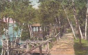 Michigan Walloon Lake Rustic Scene Handcolored Albertype