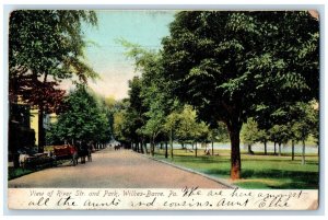 1906 View River Str. Park Horse Carriage Wilkes-Barre Pennsylvania PA Postcard