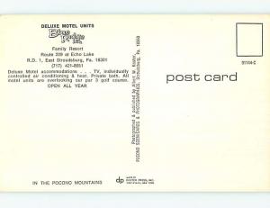 Unused Pre-1980 BLUE RIDGE INN MOTEL East Stroudsburg Pennsylvania PA L0920