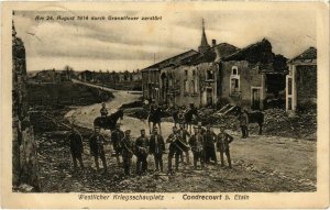 CPA Condrecourt - Condrecourtbei Etain - Rue - Soldiers - Ruines (1037665)