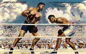 Boxing - Jack Dempsey Knocks Out Jess Willard. Artist: James Montgomery Flagg