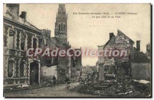 Postcard Old Albert (Somme) What remains of the City