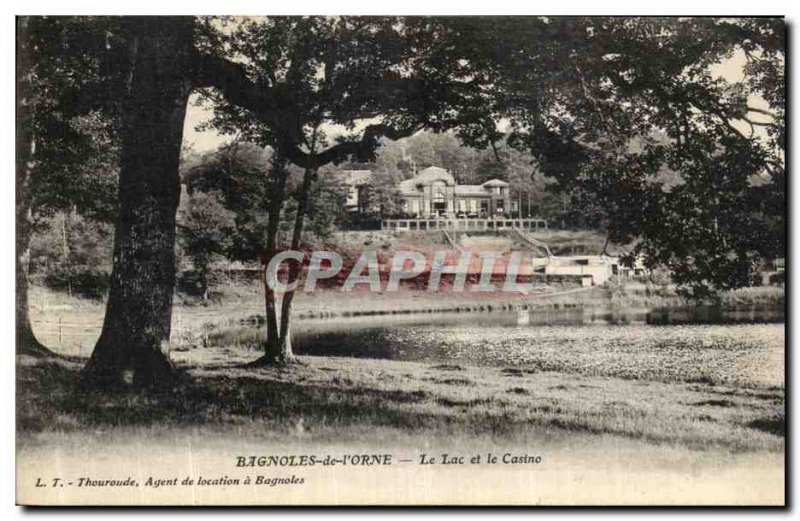 Old Postcard Bagnoles De L Orne Lake and Castno