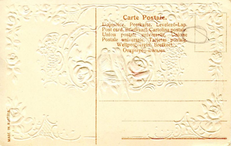 Greeting - Best Wishes        (embossed, gold)