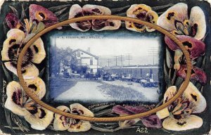 LP78 Depot Wellsville Ohio OH Postcard R.R. Train