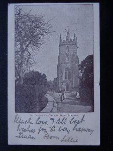 Somerset Glastonbury WEST PENNARD St. Nicholas Church c1903 UB Postcard