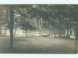 rppc Pre-1920's WIDE VIEW OF PEOPLE AT THE PARK AC7975
