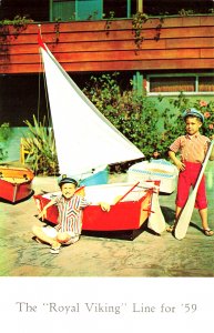 The Royal Viking Line For 1959 Sail or Pedal Boats Postcard