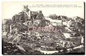 Old Postcard Les Baux Chateau du Donjon feudal built in the thirteenth centur...