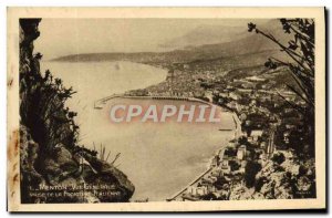 Old Postcard Menton Vue Generale