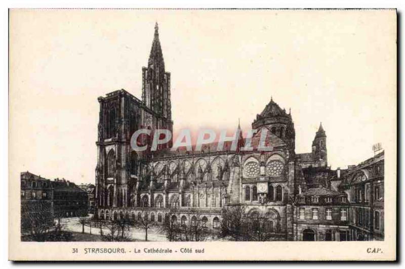 Postcard Old Strasbourg La Cathedrale South coast