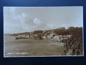 Cornwall ST. MAWES Panoramic Village & Harbour View c1932 RP Postcard by Judges