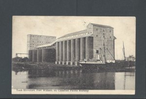 1906 Post Card Canada Tank Elevators Fort William On Canadian Pacific Railway