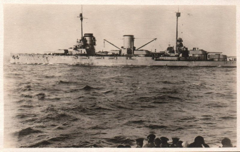 RPPC Photo German Imperial Navy WWI Battleship SMS Moltke
