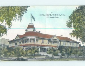 Divided-back HOTEL SCENE Ontario California CA AE2171