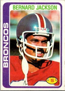 1978 Topps Football Card Bernard Jackson Denver Broncos sk7083