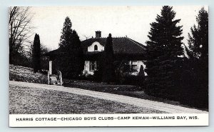 LAKE GENEVA, WI Wisconsin~ CAMP KEMAH Harris Cottage Williams Bay 1940s Postcard