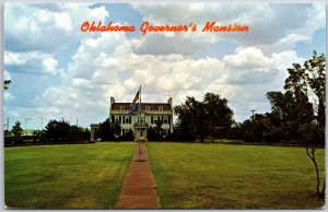 Oklahoma OK, Oklahoma Governors Mansion Georgian Colonial Architecture, Postcard