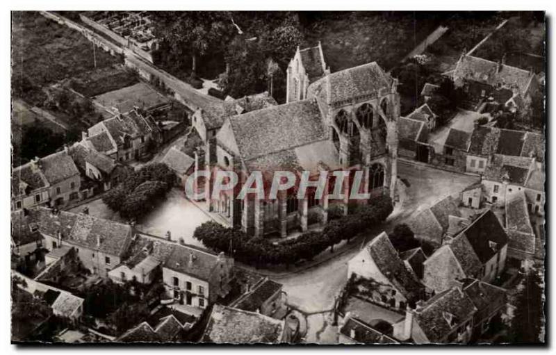 Saint-Sulpice-de-Favières Old Postcard L & # 39eglise view & # 39avion