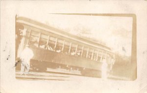 Railway Train Real Photo Railroad, Train Postcard