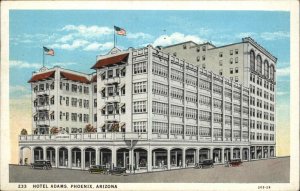 Phoenix Arizona AZ Hotel Adams c1900s-20s Postcard