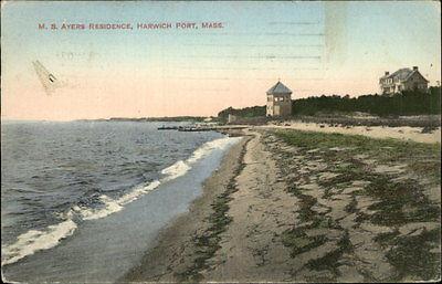 Harwich Port MA M S Ayers Residence c1910 Old Postcard