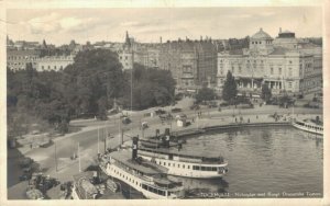 Sweden Stockholm Nybroplan med Kungliga Dramatiska Teatern RPPC 06.59