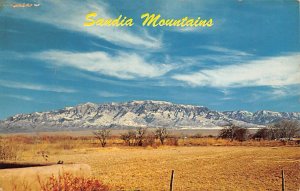 Majestic Snow Covered Sandia Mountain Range Albuquerque, New Mexico NM