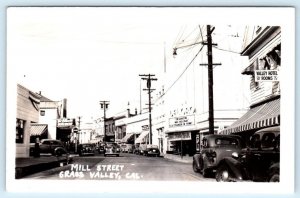 RPPC  GRASS VALLEY, California CA ~ MILL STREET Del Oro Theatre 1943   Postcard