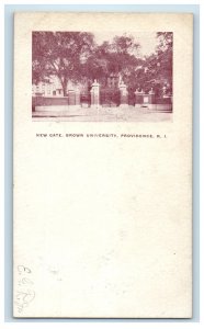 c1900s New Gate Brown University Providence Rhode Island RI PMC Postcard