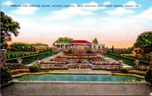 Texas Fort Worth Rock Springs Park Botanic Garden Terrace and Shelter House 1943