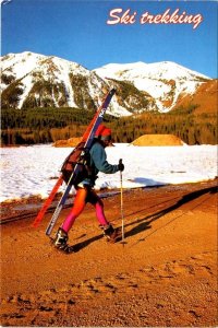 CO, Colorado SKI TREKKING In The ROCKIES Skier~Skiing  4X6 Nathan Bilow Postcard