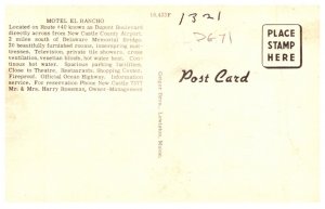 Delaware New Castle  Motel El Ranchero