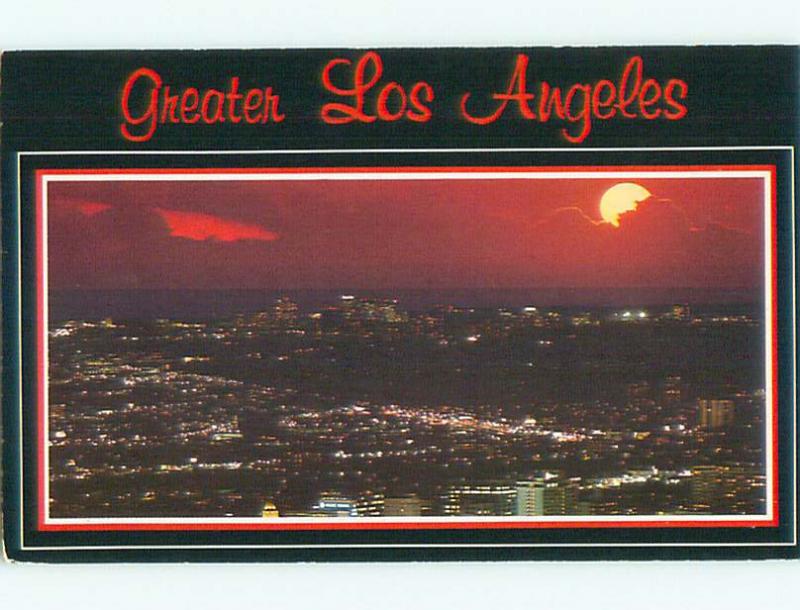 Unused Pre-1980 AERIAL VIEW OF TOWN Los Angeles California CA n2370