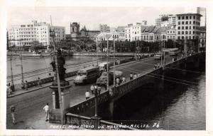 Recife Brazil Bridge Mauricio de Nassau Real Photo Non Postcard Back J67783