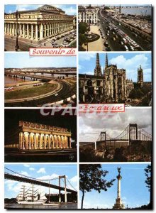 Postcard Modern Bordeaux gouche right